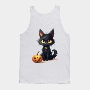 black cats for halloween cute 2023 Tank Top